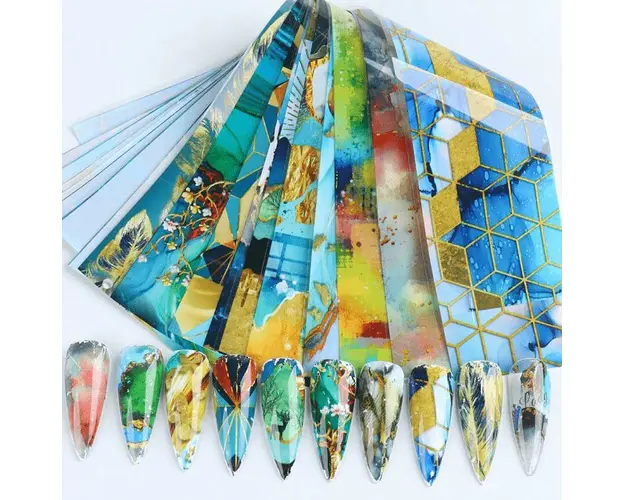 Set 10 folii de transfer 20x4cm. FT-LB10 - FT-LB10 - Everin.ro
