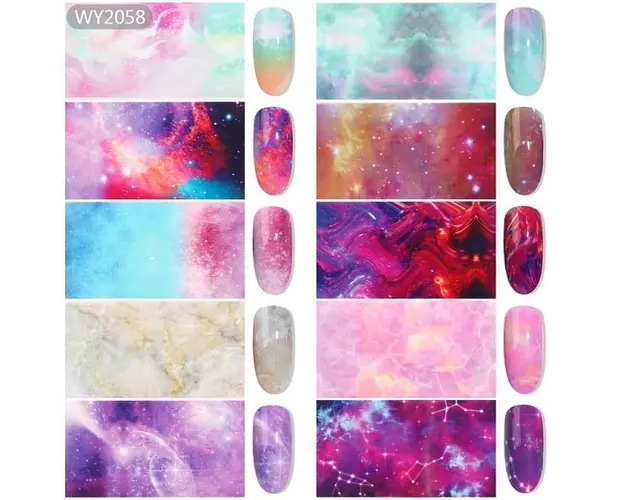 SET 10 FOLII DE TRANSFER GALAXY - WY-2058 - Everin.ro