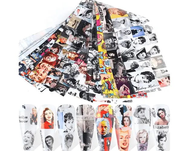 Set 10 folii de transfer 20x4cm. FT-MN10 - FT-MN10 - Everin.ro