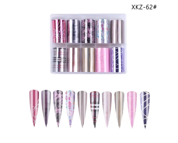 Set 10 folii de transfer 100x4cm. XKZ-62 - XKZ-62 - Everin.ro