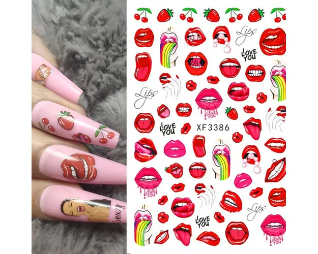 Sticker decor unghii XF3386 - XF3386 - Everin.ro