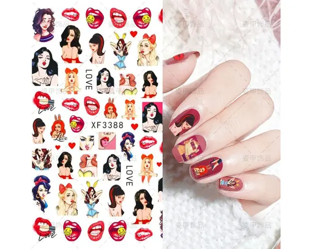 Sticker decor unghii XF3388 - XF3388 - Everin.ro