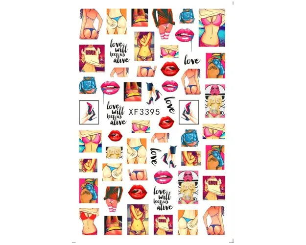 Sticker decor unghii XF3395 - XF3395 - Everin.ro