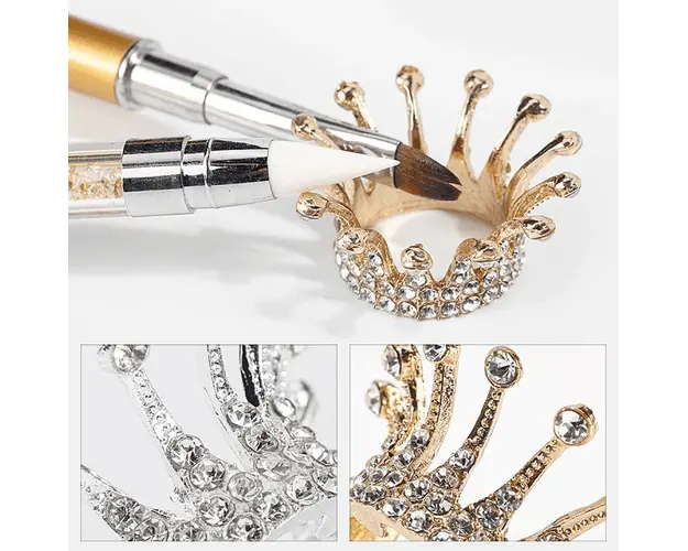 SUPORT PENSULE COROANA CU CRISTALE ARGINTIU SKL-95 - SKL-95-SILVER - Everin.ro