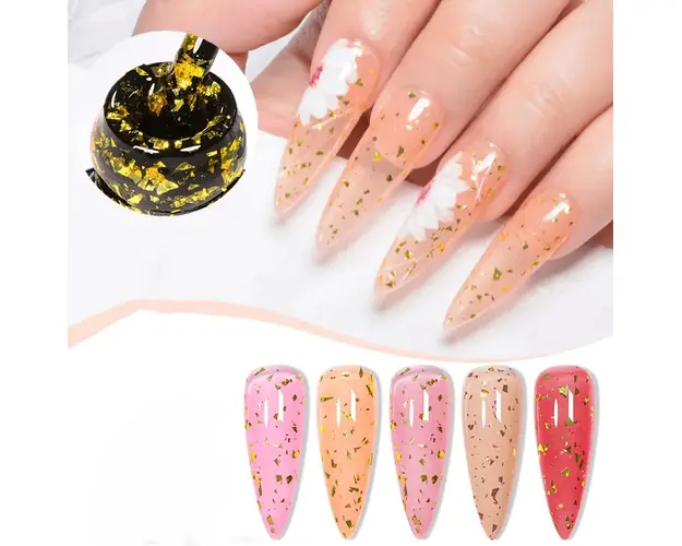 Top Coat Gold Diamond FSM 002- Paiete Aurii - GD-002 - Everin.ro