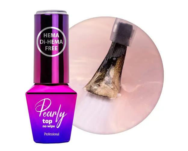Top Coat Pearly Molly Lac fara HEMA- SepiGold 10gr - PEF-SG - Everin.ro