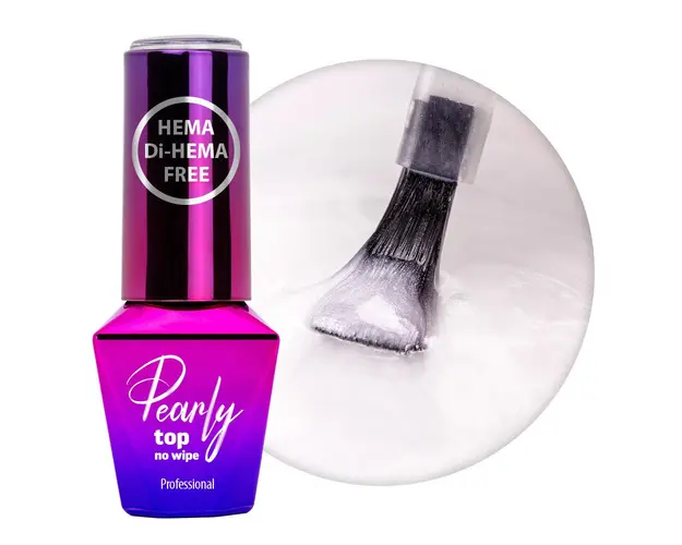 Top Coat Pearly Molly Lac fara HEMA- WhiteSilver 10gr - PEF-WS - Everin.ro