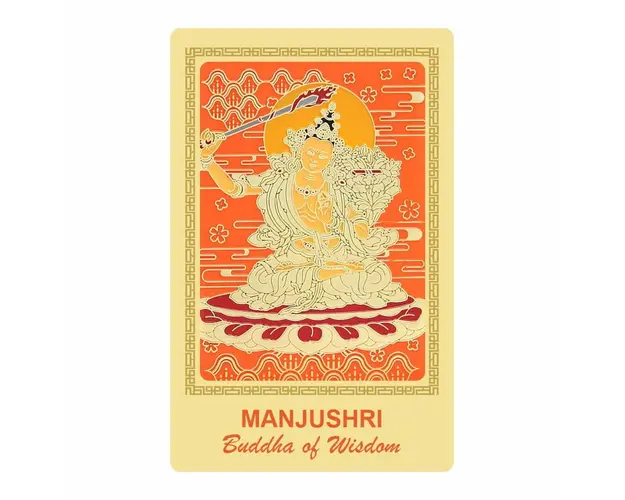 Cardul intelepciunii si al invataturii cu Buddha Manjushri