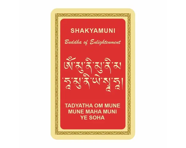 Card pentru fericire si noroc, impotriva obstacolelor, cu buddha Shakyamuni