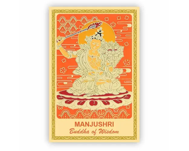 Tablou pentru intelepciunie si invatatura cu Buddha Manjushri , 20×30 cm