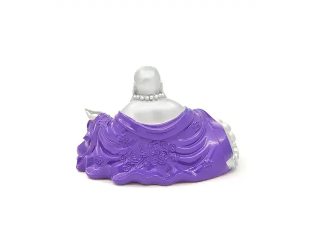 Statueta cu Buddha al Fericirii in violet regal