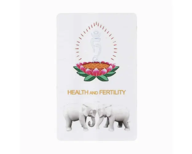 Card amuleta cu Tara Alba pentru Fertilitate, Sanatate, Forta vitala si spirituala