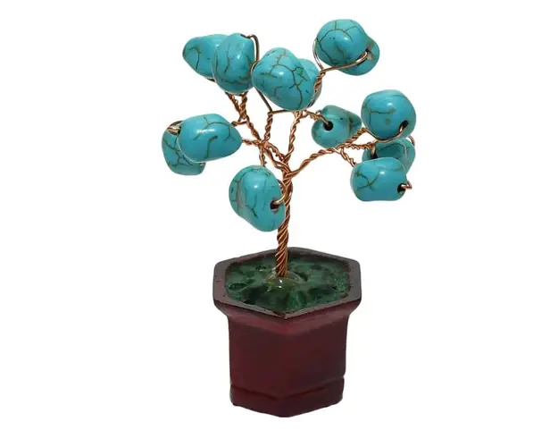 Copac Feng Shui cu pietre turcoaz  7.5cm