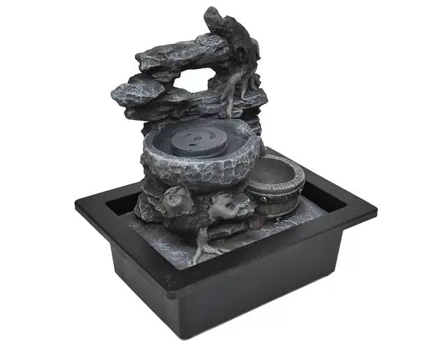 Fantana de apa Feng Shui cu lumina led