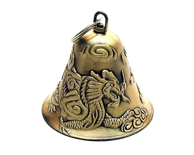 Clopotel auriu cu dragon si phoenix