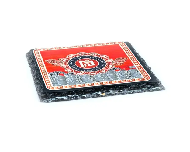 Placa (placheta) de protectie cu elefant si rinocer albastru