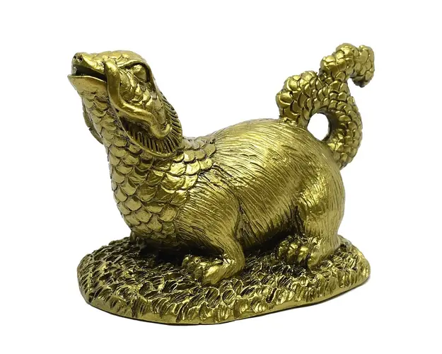 Statueta cu Mangusta Aurie
