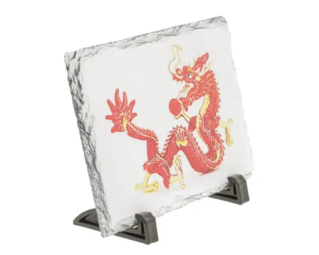 Placa (placheta) cu Dragon Rosu cu bila de foc, impotriva conflictelor