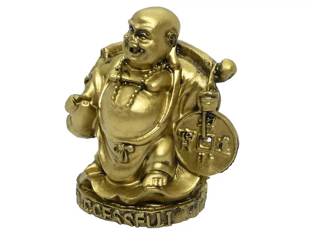 Set sase Buddha Razand aurii pentru sanatate si prosperitate