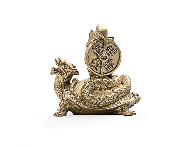 Testoasa Dragon cu Sarpe si Moneda
