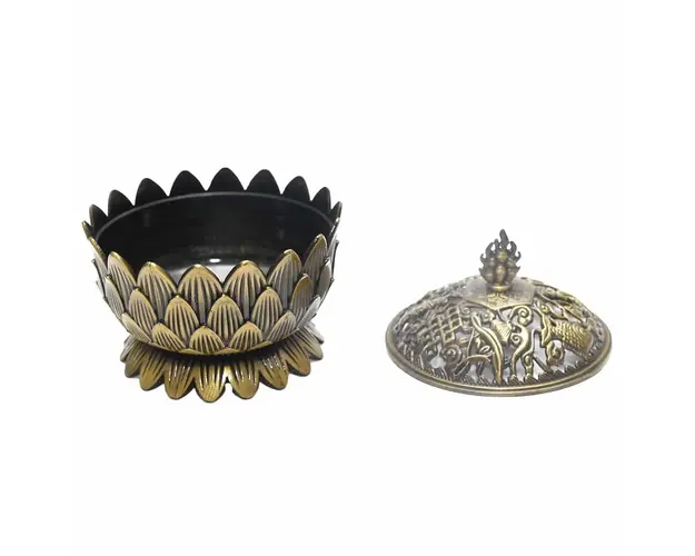 Vas de prosperitate in forma de floare de lotus mic