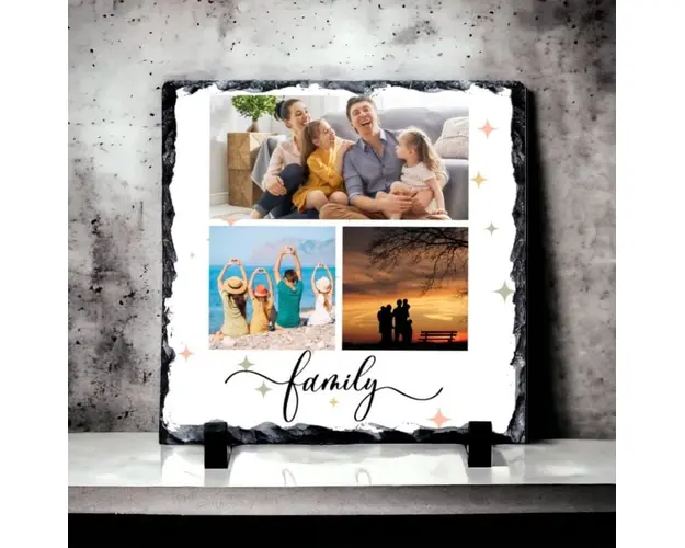 Placa ardezie personalizata Family 3 poze