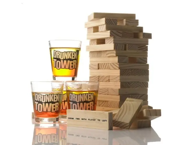 Joc de societate - Jenga cu shoturi Drunken Tower