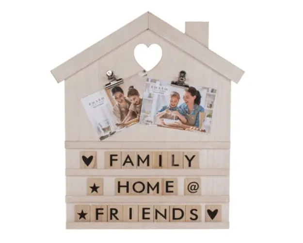 Tablou decorativ Home cu 2 poze si 90 litere si simboluri