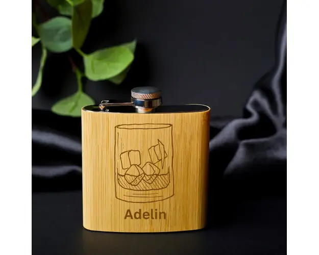 Plosca BAMBOO STYLE personalizata