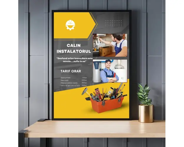 Rama foto Instalator Amuzant