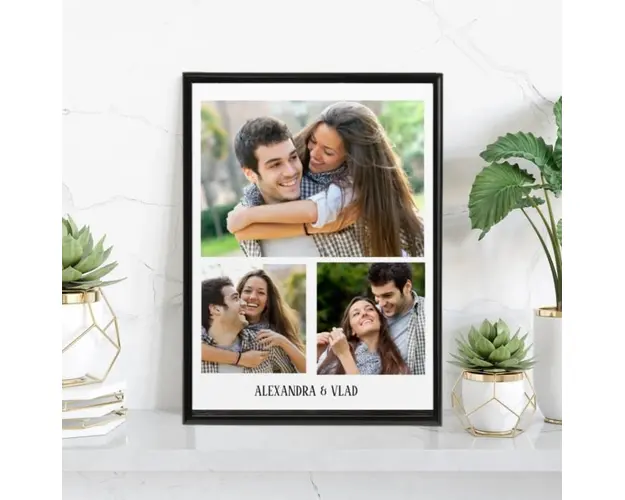 Rama foto personalizata 3 poze - A4 -