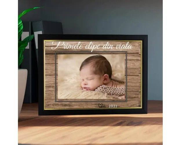 Rama foto personalizata 1 poza si text - A4 -