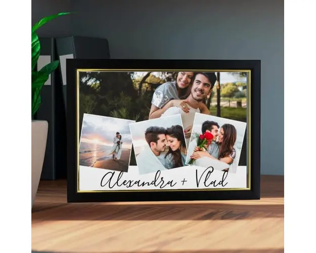 Rama foto personalizata Love you 4 poze - A4 -
