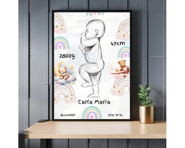 Tablou pentru nou nascut - fata