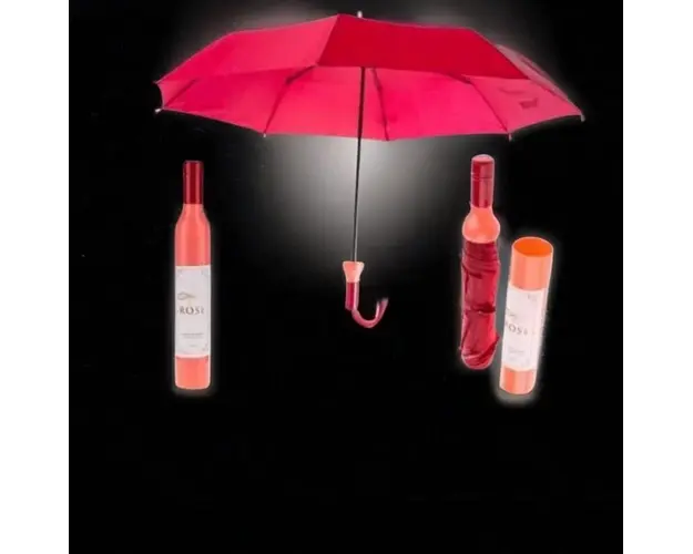 Umbrela in forma de sticla de vin ROSE