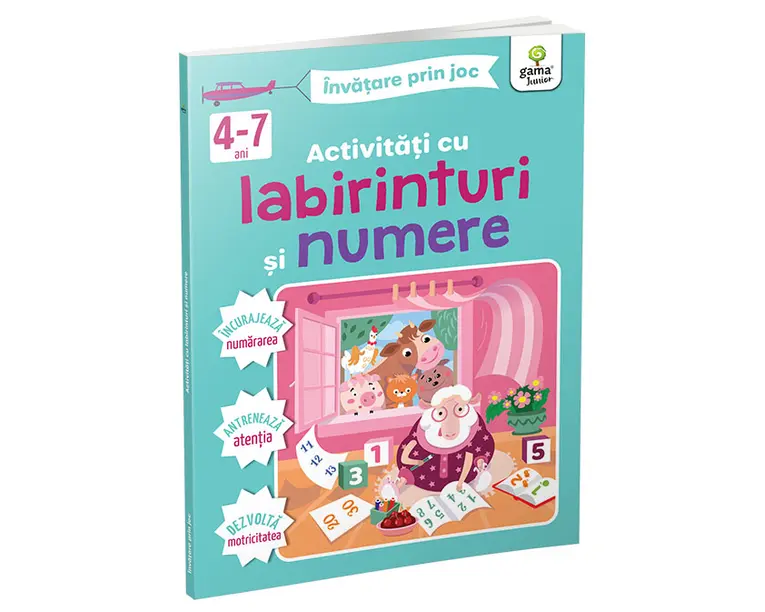 Activitati cu labirinturi si numere 4-7 ani
