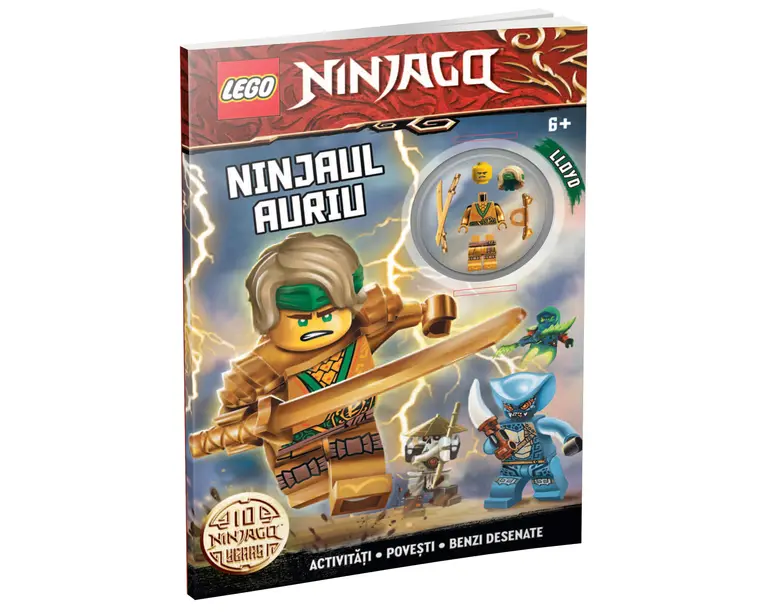Ninjaul Auriu (carte de activitati cu benzi desenate si minifigurina LEGO )