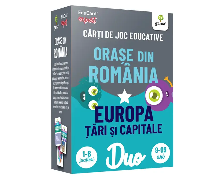 DuoCard - Orase din Romania Europa: Tari si capitale