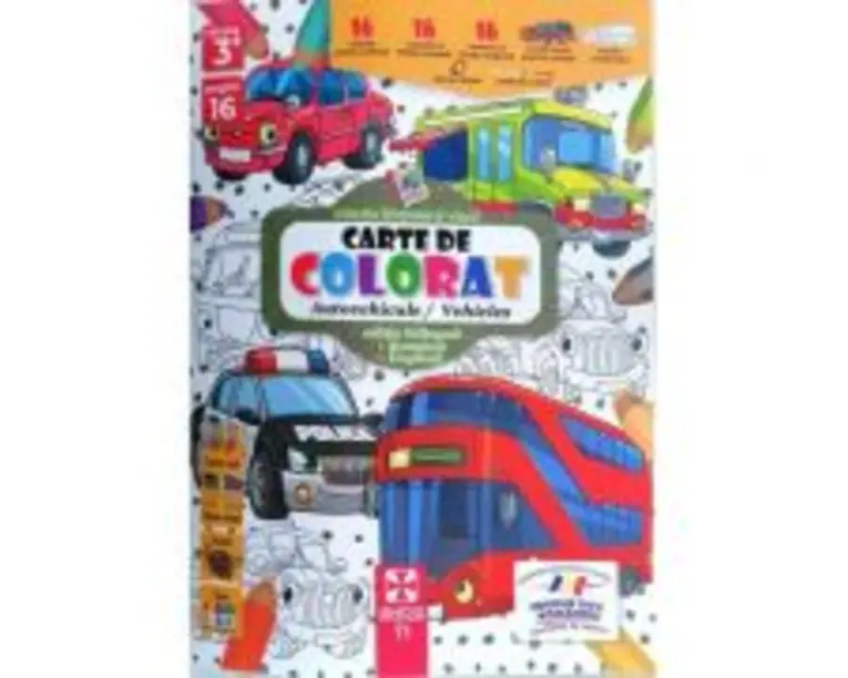 Carte de colorat autovehicule/ vehicles