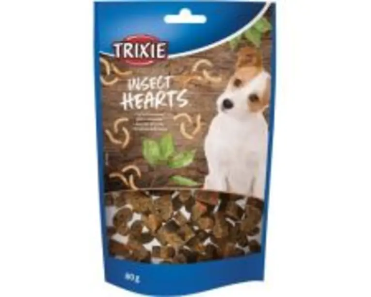 Recompensa pentru caini alergici Inimi de insecte, 80 g, Trixie