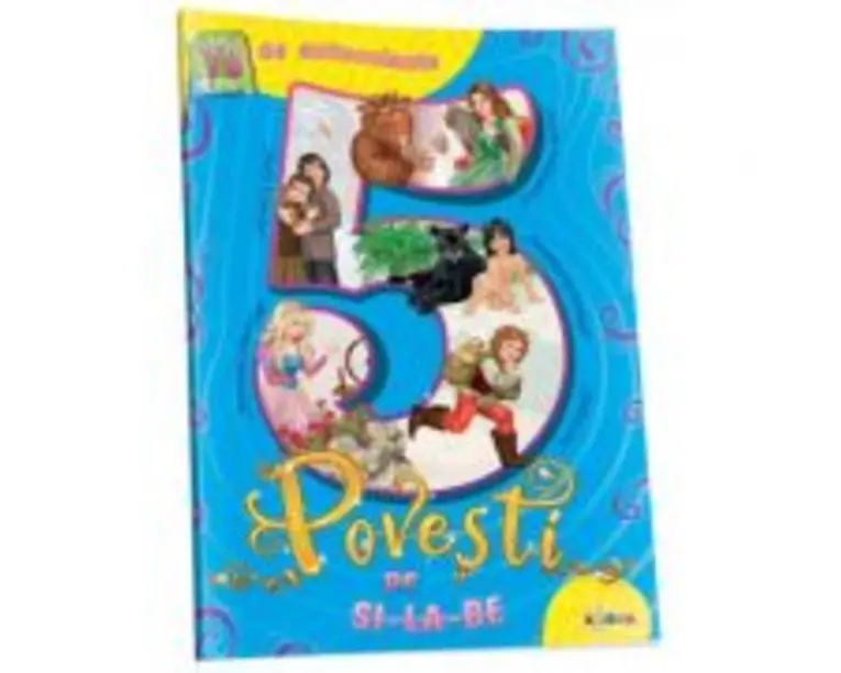 5 Povesti pe silabe bleu ( cu 70 autocolante)