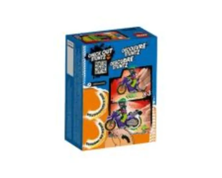 LEGO City - Motocicleta de cascadorie pentru wheelie 60296, 14 piese