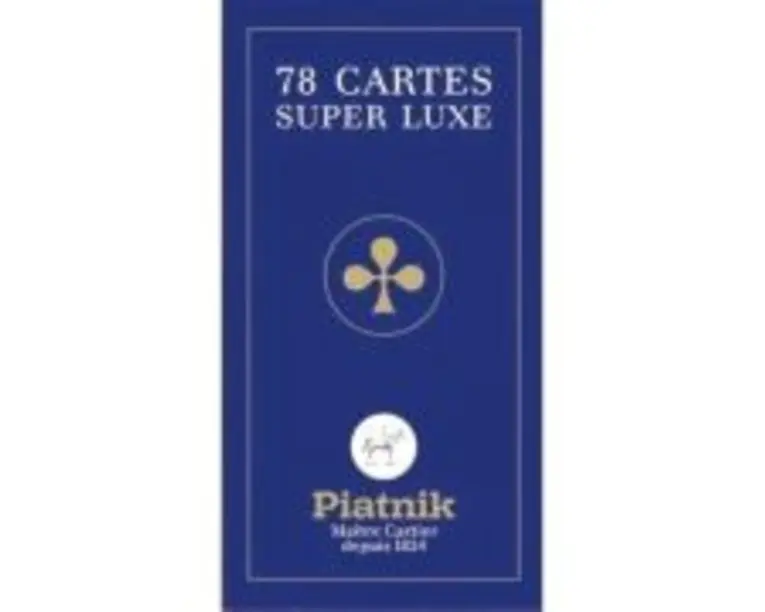 Carti de joc Tarot Super Luxe spate albastru cu auriu