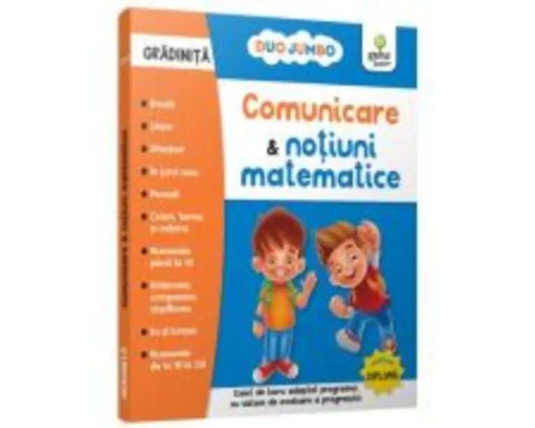 Comunicare si notiuni matematice gradinita. Colectia Duo Jumbo