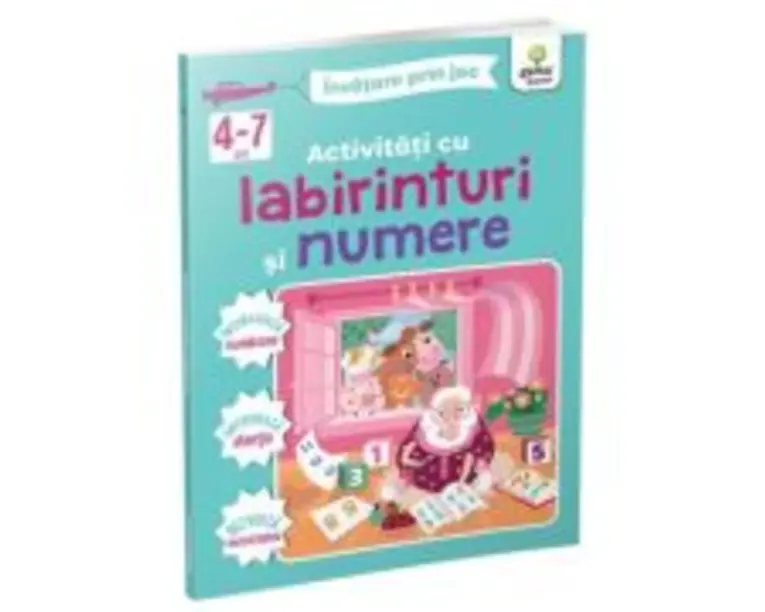 Activitati cu labirinturi si numere 4-7 ani