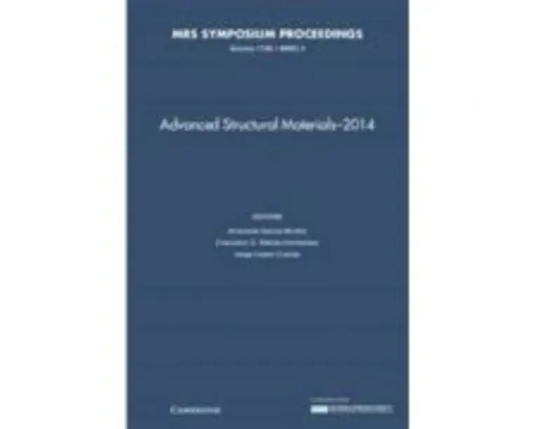 Advanced Structural Materials - 2014: Volume 1765 - Antonieta Garcia-Murillo, Francisco C. Robles Hernandez, Jorge Lopez-Cuevas