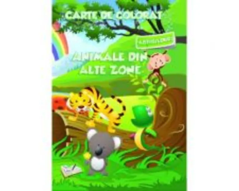 Carte de colorat cu abtibilduri. Animale din Alte Zone