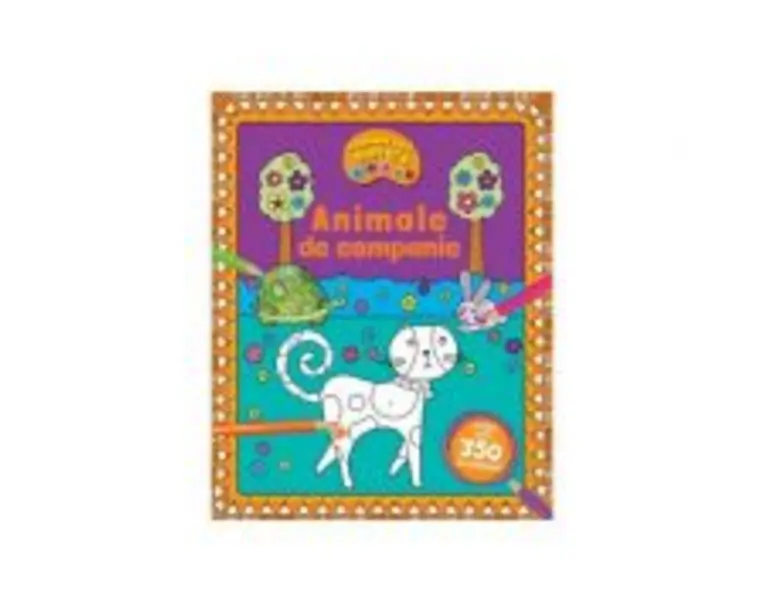Animale de companie - Coloreaza dupa numere + Abtibilduri