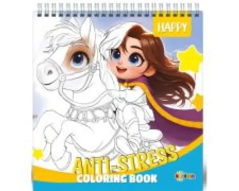 Anti-stress. Coloring book. Happy
