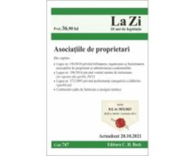 Asociatiile de proprietari. Actualizat la 20. 10. 2021